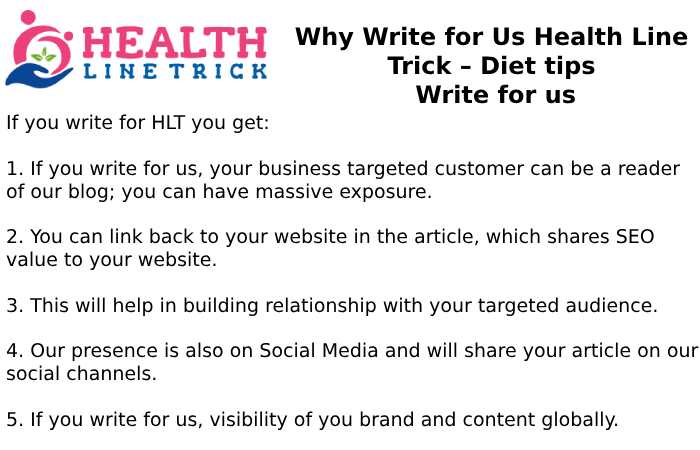 Why Write for Us Health Line Trick – Diet tips Write for us