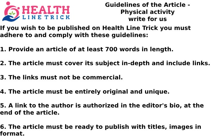 Guidelines of the Article - Physical activity write for us