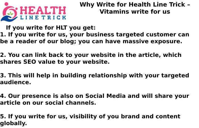 Why Write for Health Line Trick – Vitamins write for us