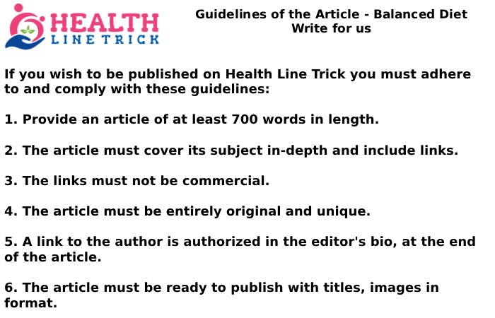 Guidelines of the Article - Balanced Diet Write for us
