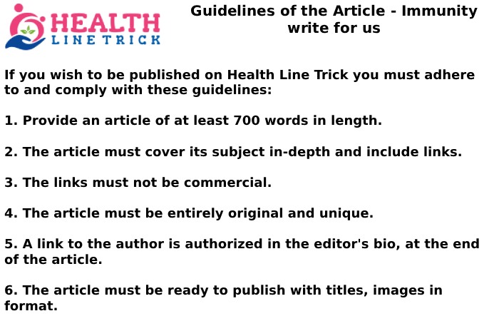 Guidelines of the Article - Immunity write for us
