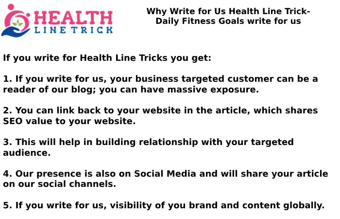 Why Write for Us Health Line Trick- Daily Fitness Goals write for us